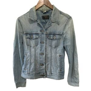 Levi's Women's Faded Light Wash Original Trucker Stretch Denim Jeans Jacket S